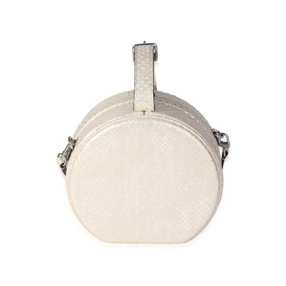 Metallic Gold Python Petite Boite Chapeau - Picture 2 of 7